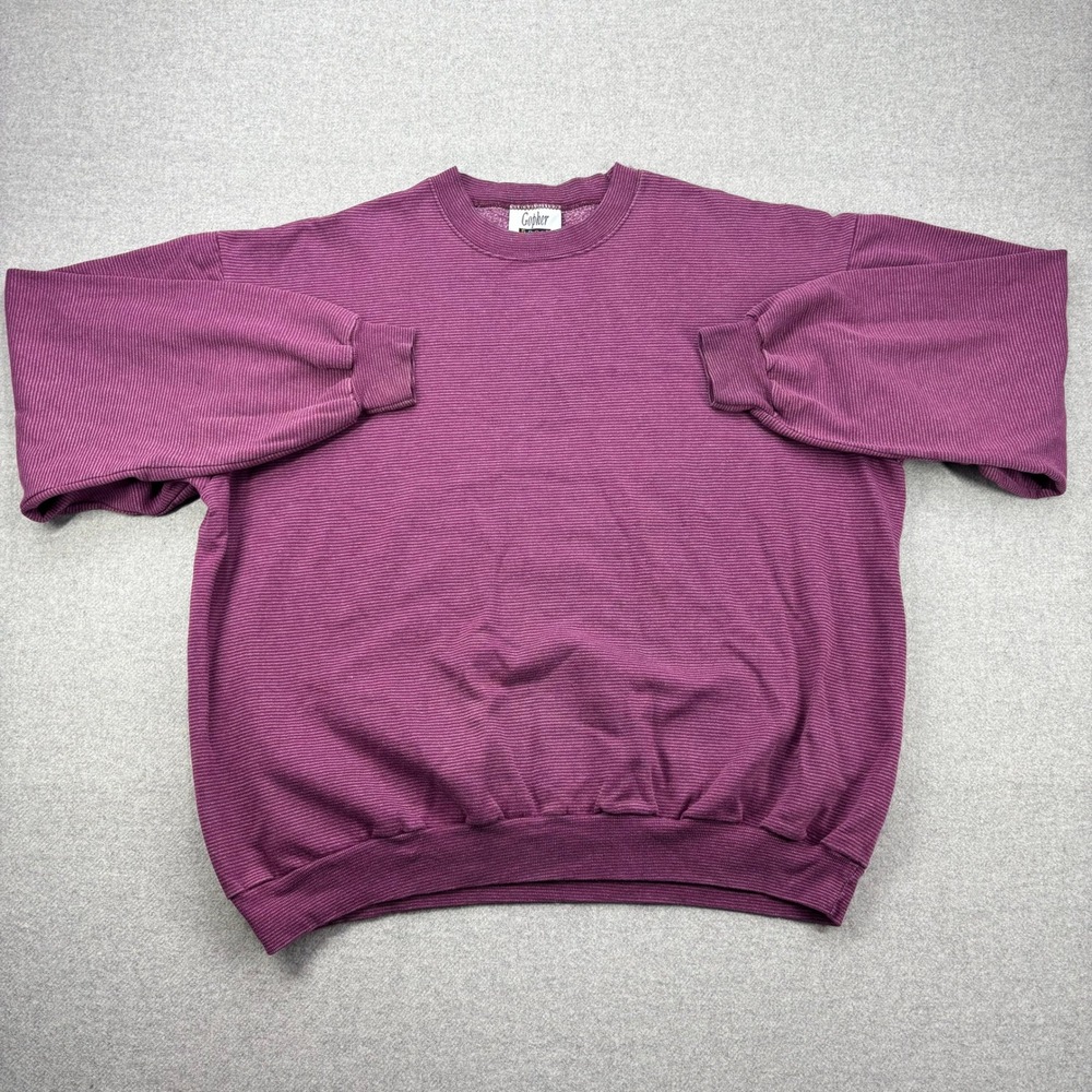 Vintage Gopher‎ Sport Crewneck Sweatshirt Womens Large Purple Boxy Made In USA